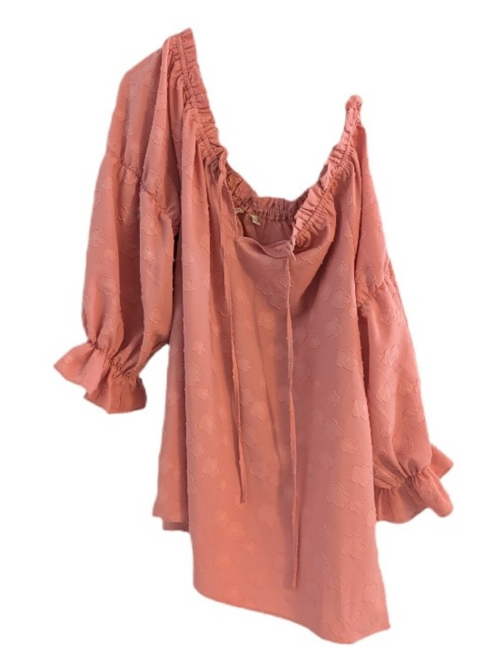Cato Dusty Rose Floral Ruffled Blouse XL